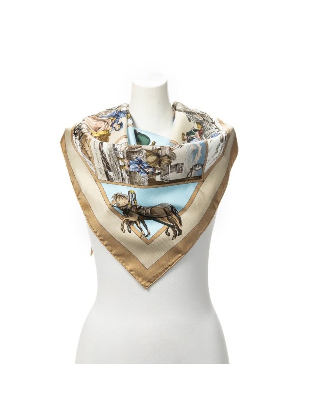 Hermes Scarf Beige